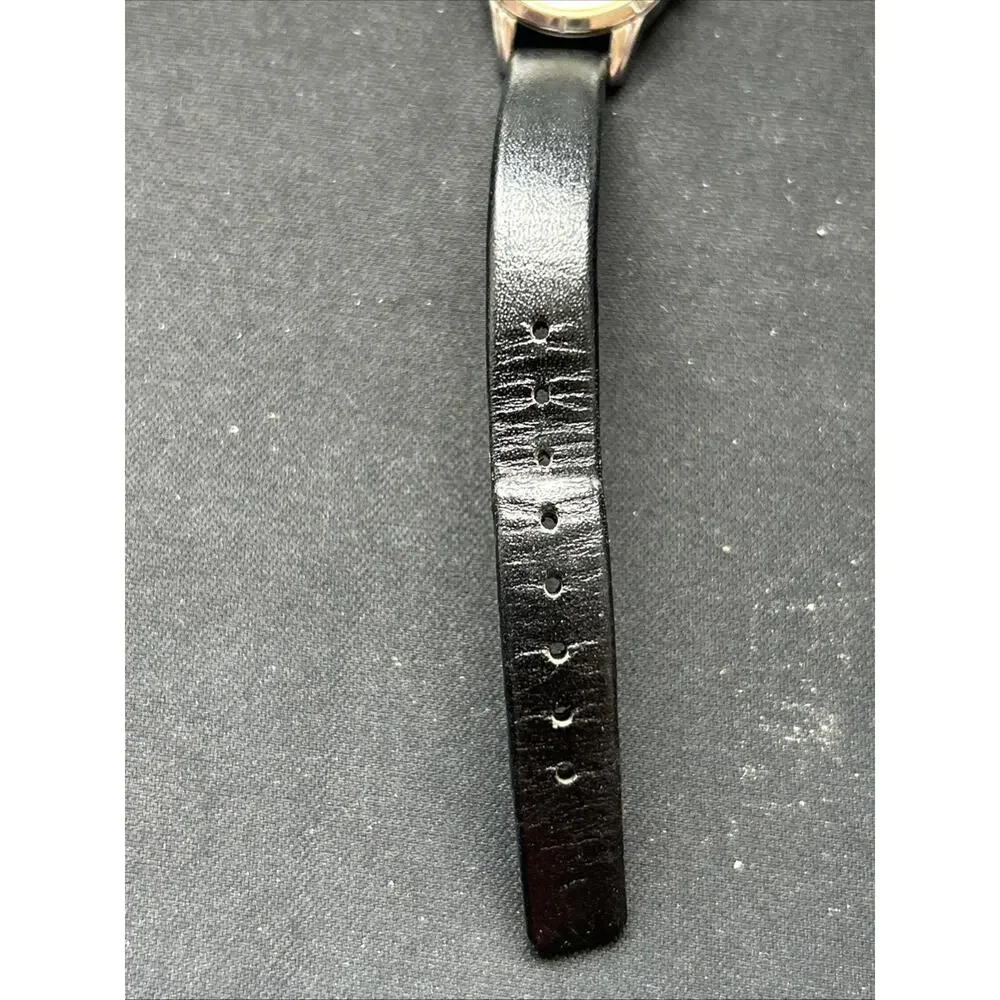 Omax Silver Case Black Band Women’s Quartz Watch
